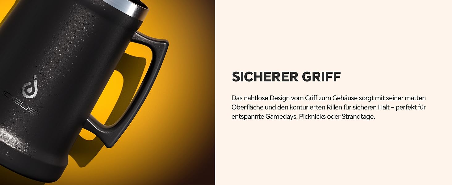 Термокружка для пива Ideus® 710мл з нержавіючої сталі, 24oz, для Октоберфесту (Морська синя)