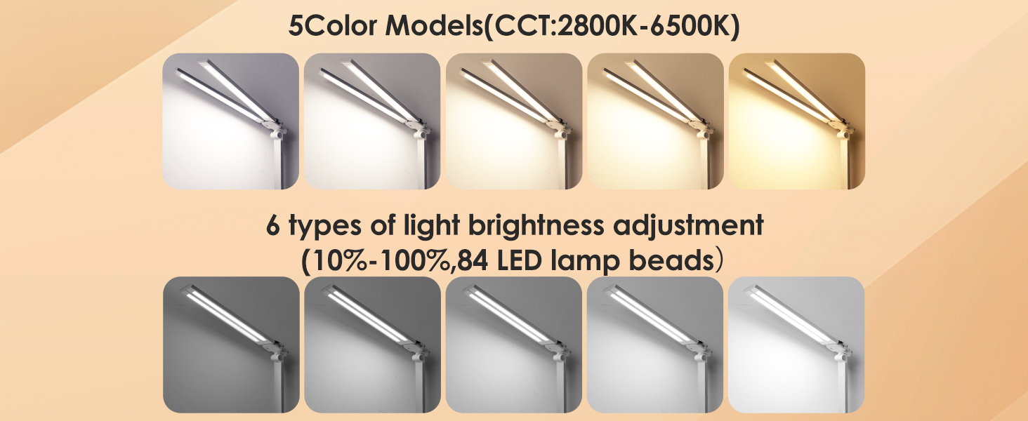 LED-лампа настільна з бездротовою зарядкою та годинником - настільна лампа з регулюванням яскравості, USB-порт, 3 режими, білий колір (Mt862-eu-white)