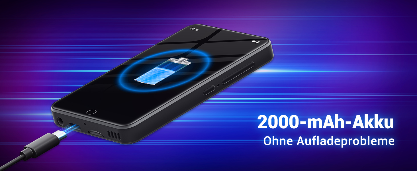 MP3 плеєр 80GB Bluetooth WiFi з Spotify, Hi-Fi Lossless, FM-радіо, E-Book (чорний)