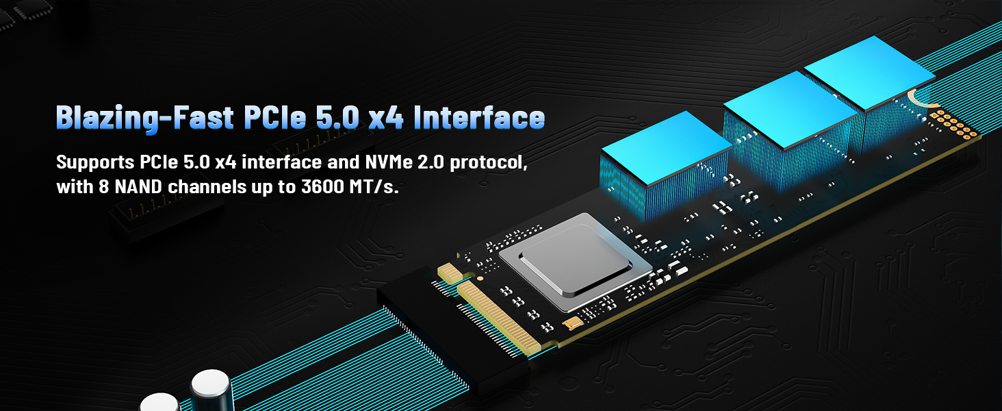 SSD NVMe 1TB PCIe Gen4x4/Gen5.0 2280 - до 14000 МБ/с (Чіткий NAND)