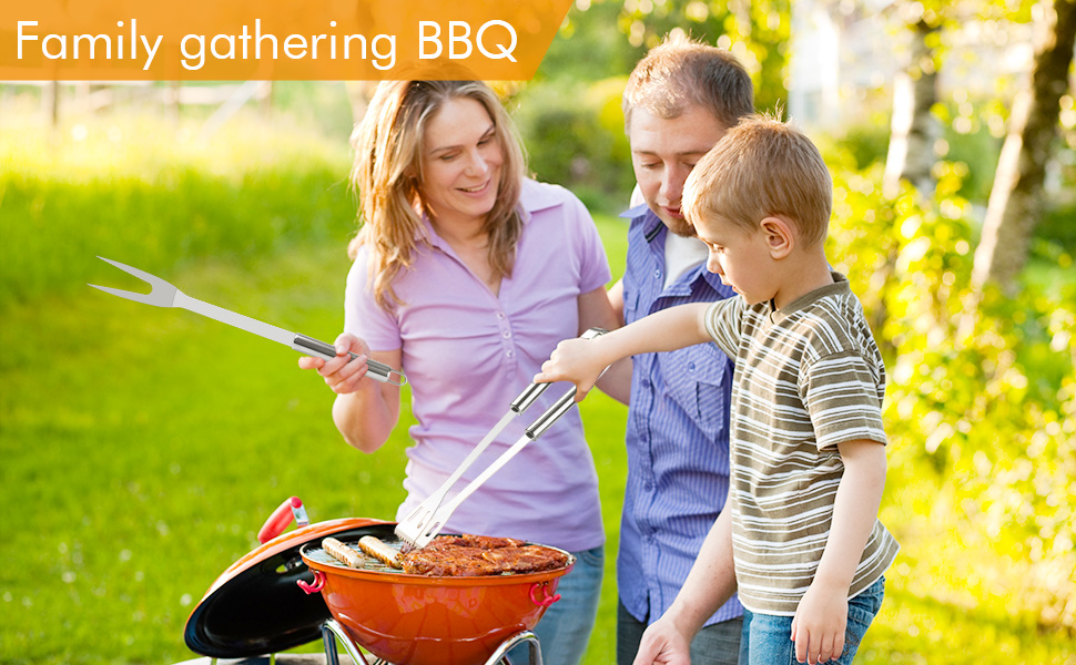 Набір гриль-посуду, нержавіюча сталь, професійний інструмент для гриля, ідеальний подарунок для чоловіків (15 предметів)