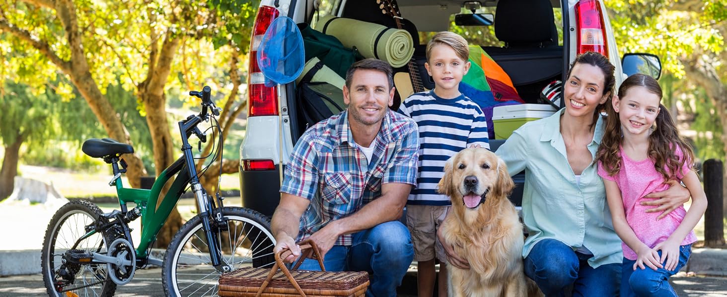 Захист для багажника автомобіля для собак з боковим захистом, ультралегкий та водонепроникний (105x185 см), універсальний для SUV/Kombi/малих автомобілів, міцна собача ковдра з покращеним клямром