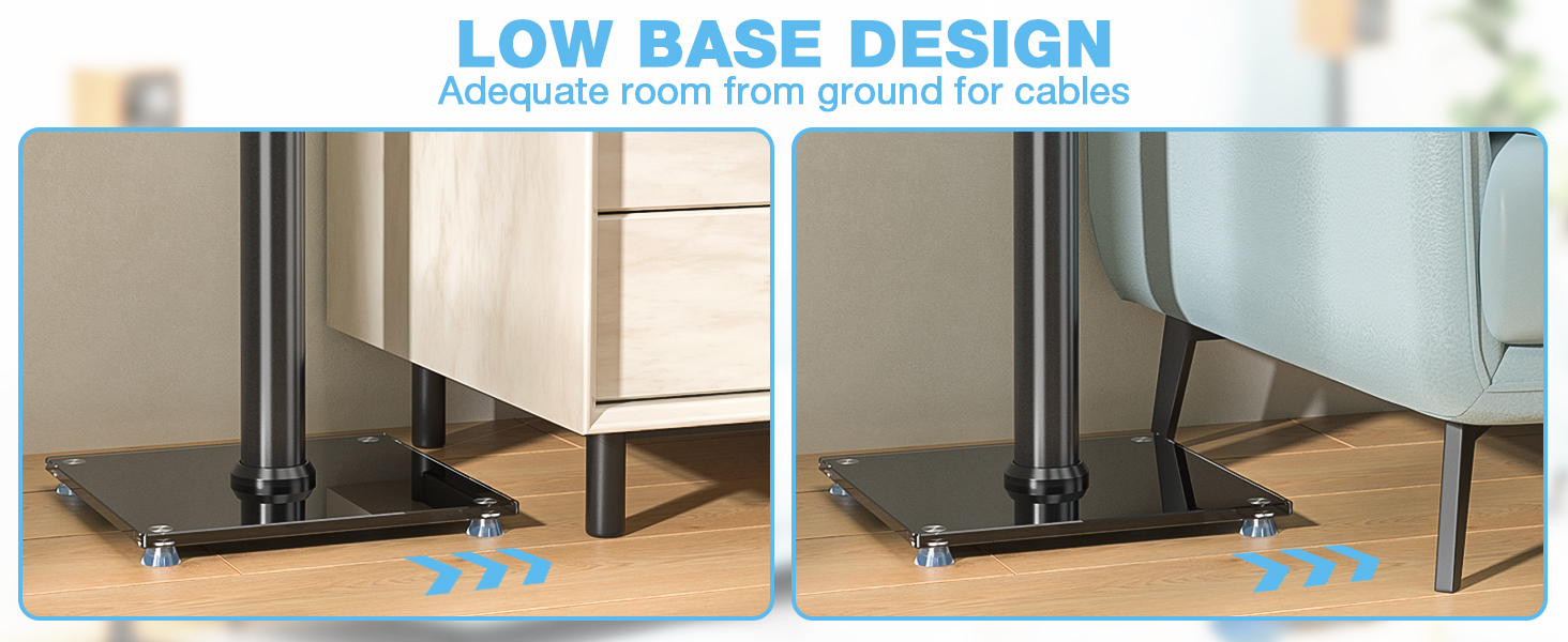 Підставка для акустики 5Rcom з кабелепроводом, регульована висота, для саундбарів та студійних моніторів, 5 кг вантажопідйомність