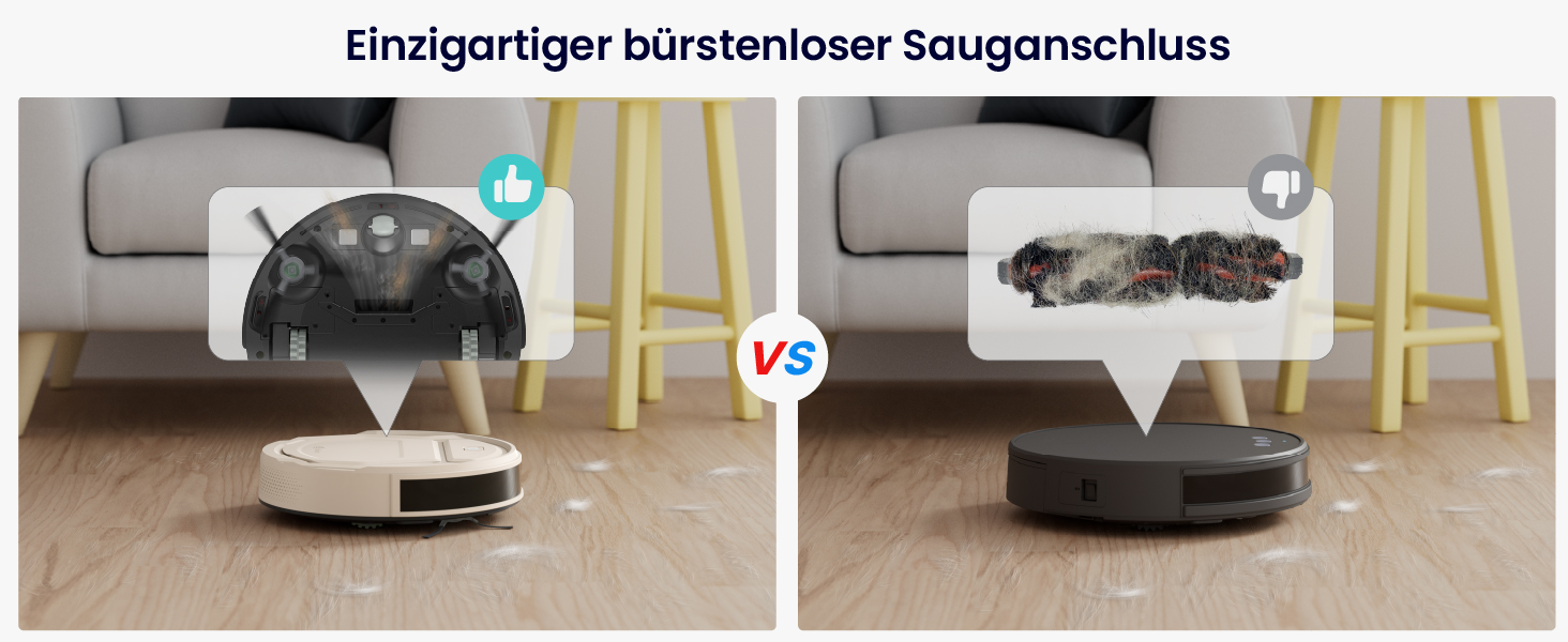 Робот-пилосос LEFANT M210P: потужність 2200 Па, тиха робота 55 дБ, Wi-Fi, Bluetooth, Alexa, керування через додаток, час роботи 120 хвилин, ідеально для шерсті тварин та твердих підлог