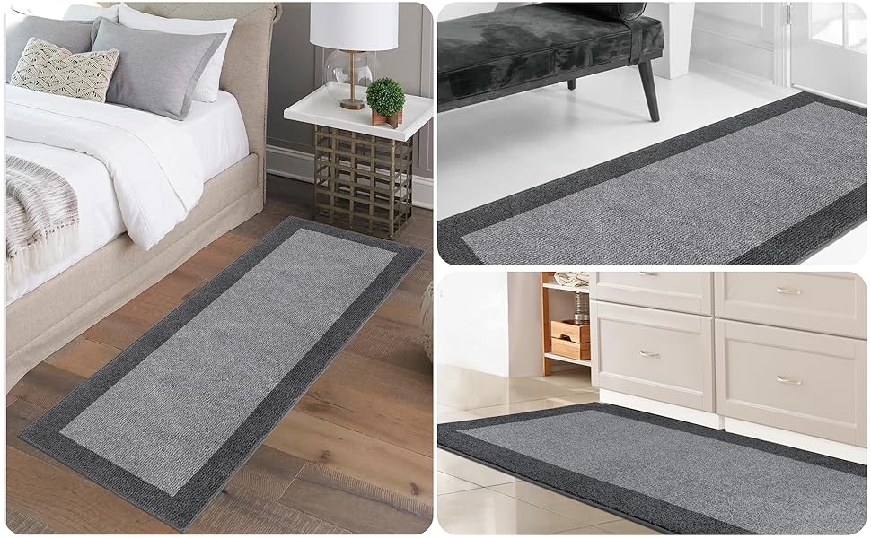 Килимок для дому FCSDETAIL 50 x 80 см, сірий, антиковзаюча, миється, поглинає вологу, для собак, вхідних дверей