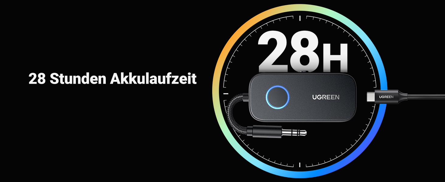 Bluetooth-ресивер UGREEN AptX 5.3 HiFi аудіо-адаптер для стереосистем та колонок