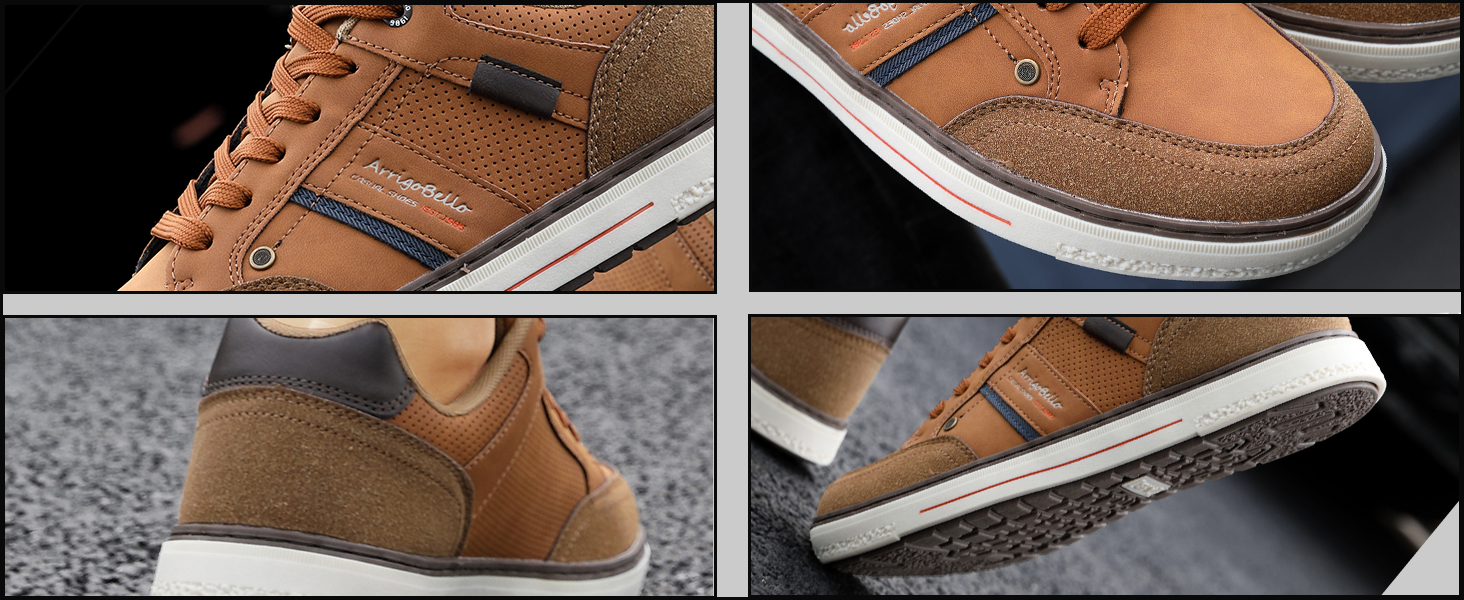 ARRIGO BELLO Кросівки чоловічі для активного відпочинку, спорту та прогулянок. Розміри 41-46 (44 EU), колір: коричневий (C1)