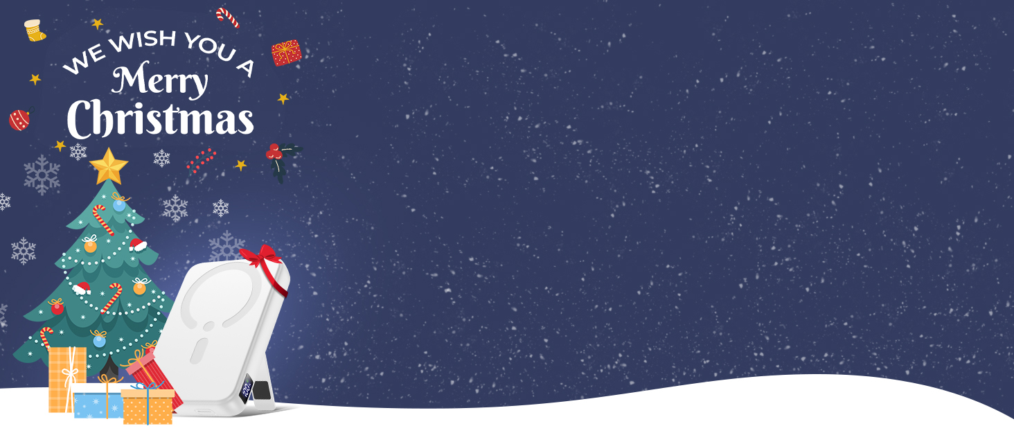 Power Bank 12000mAh з MagSafe, висувним підсвічуванням та USB-A виходом 22.5W PD, LED-дисплей, Type-C, білий