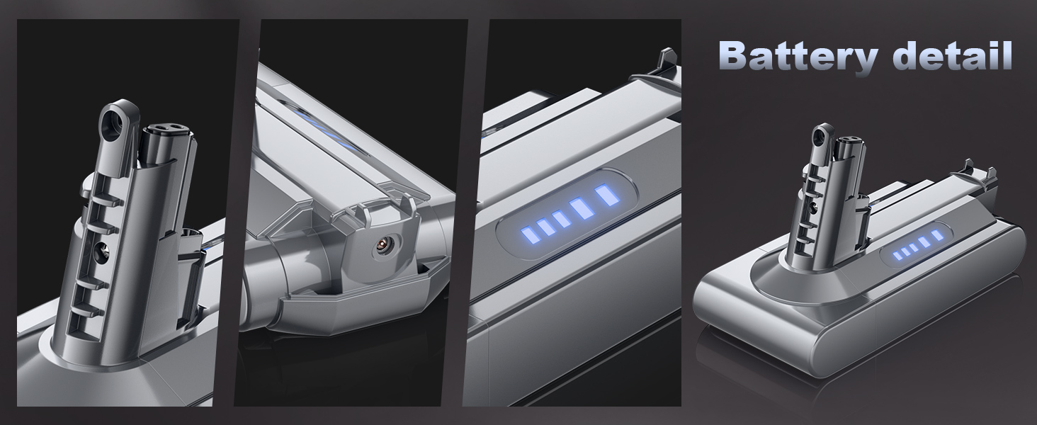 Замінний акумулятор V10 6000mAh для пилососів Dyson V10, SV12 Animal Absolute Motörhead Fluffy Total Clean (Не сумісний з Dyson SV10)