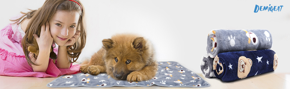 М'яка ковдра для собак та котів Demigeat, 3 шт. – тепла, миюча, для літа та весни, для лежанки, переноски (середній, сірий)