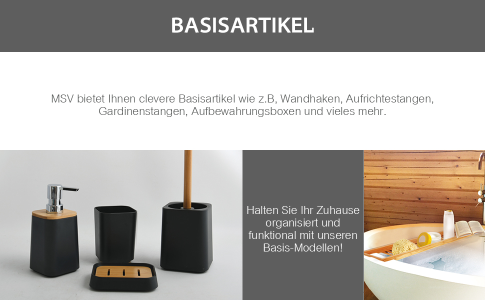 Аксесуари для ванної кімнати MSV Keramik - набір 3 шт: дозатор для мила, мильниця, стакан для зубних щіток сірого кольору