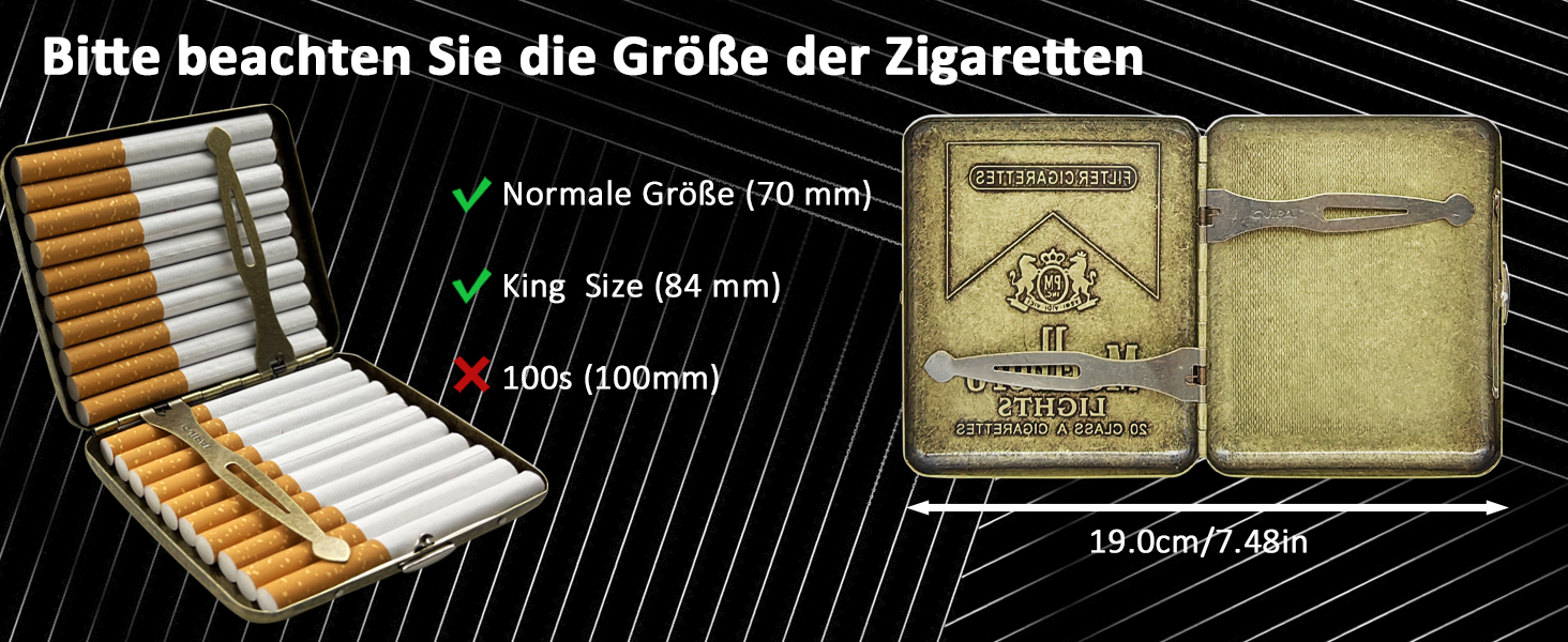 Металеве етажерка для сигарет на 20 штук, сімейний дизайн, нержавіюча сталь, підходить для чоловіків та жінок, 2 шт. (1 шт. Marlboro)