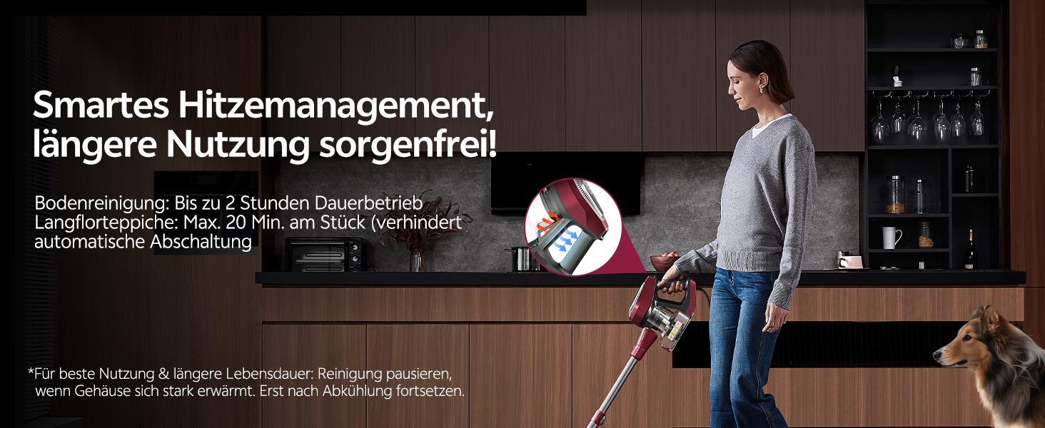 Vexilar Бездротовий пилосос 600W, 60kPa, 6-в-1 з LED, анти-алергенний, для дому та тварин, 7м кабель, легкий