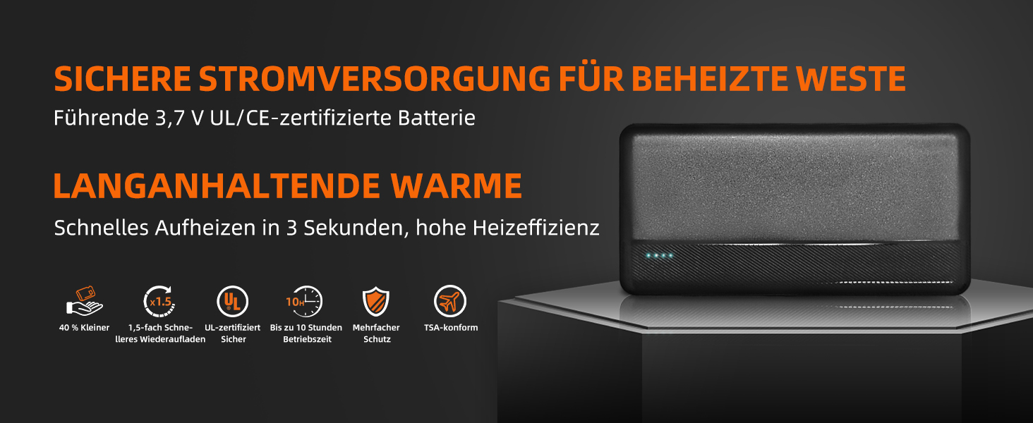 Електрична гріюча жилетка для чоловіків з акумулятором USB, 10000mAh, 4 зони нагріву, 3 режими температури, для зимових прогулянок, машинне прання