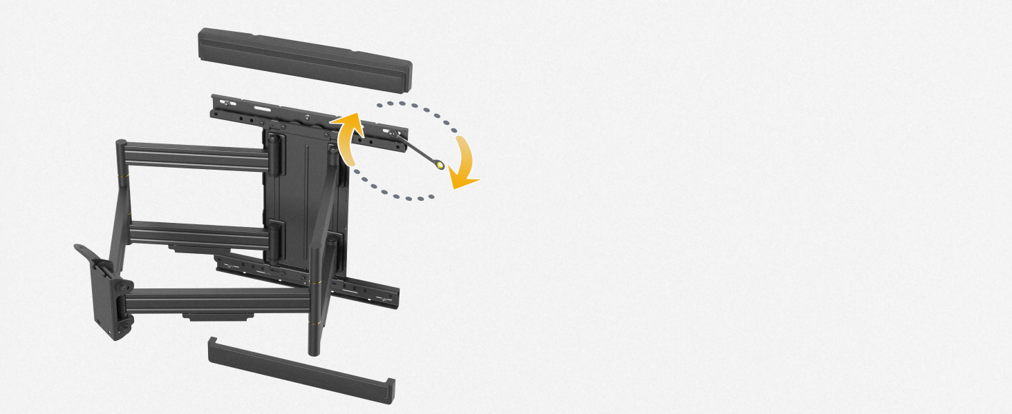 Настінний кріплення для телевізора RICOO S9564: для телевізорів 40-85 дюймів, VESA 600x400, до 45 кг, поворотний та нахильний