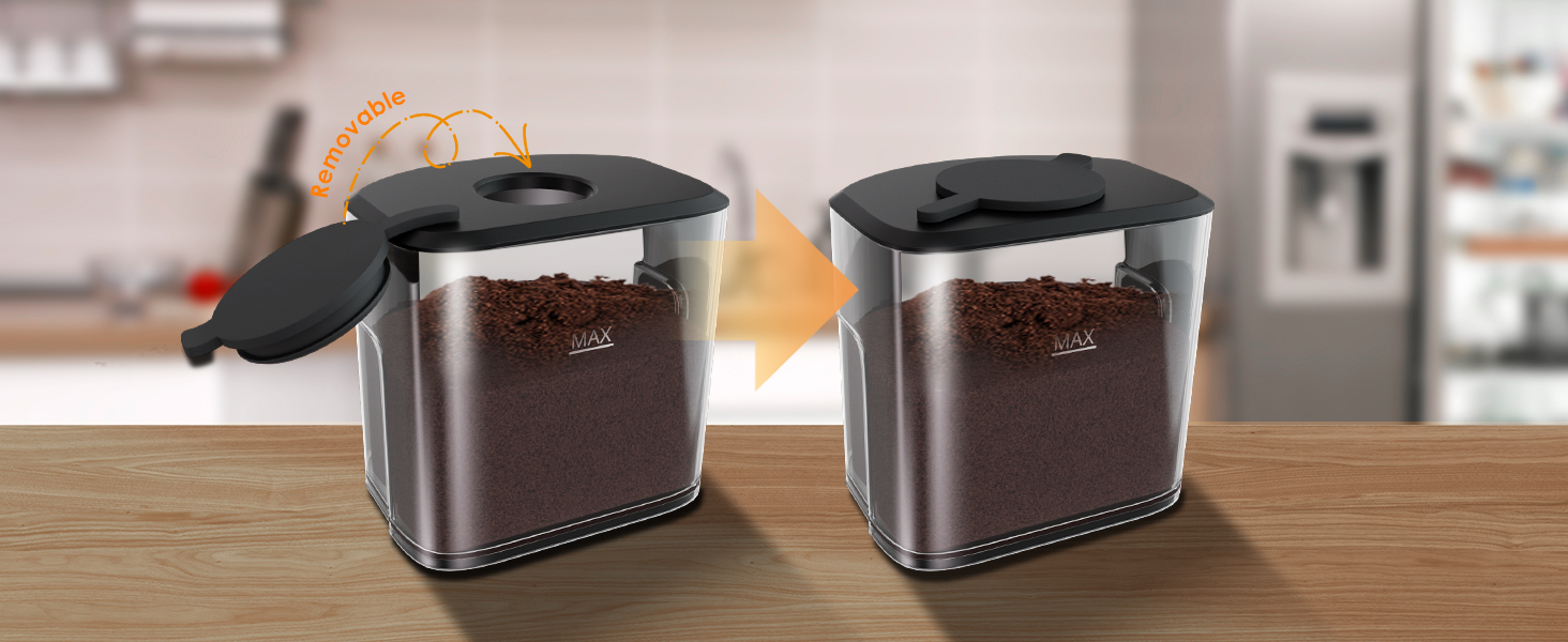 Електрична кавомолка Homtone для еспресо та френч-прес, 51 ступінь помолу, нержавіюча сталь, LCD-дисплей, 165W