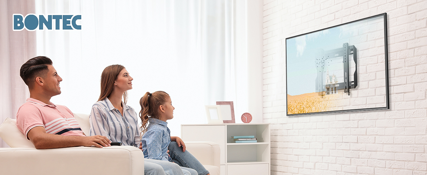 Кріплення для телевізора BONTEC для LED, LCD, OLED, Plasma телевізорів (17-45 дюймів), настінне кріплення, нахил, до 30 кг, VESA 200x200 мм, комплектація: повітряні подушки, кабельні стяжки