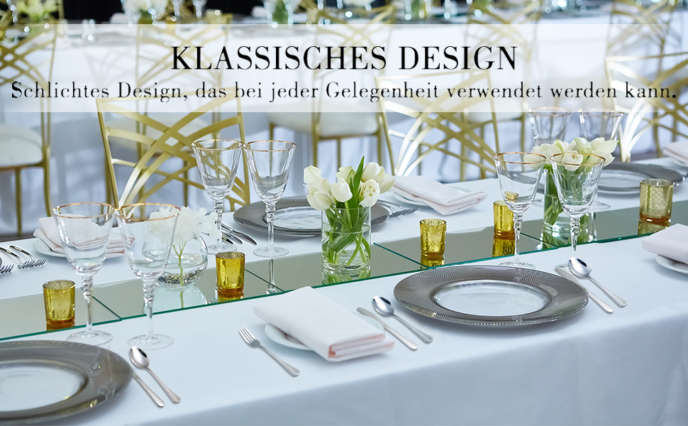 Набір столових приборів KitchenBoss на 6 осіб (30 предметів), нержавіюча сталь, придатний для миття в посудомийній машині, сріблястий