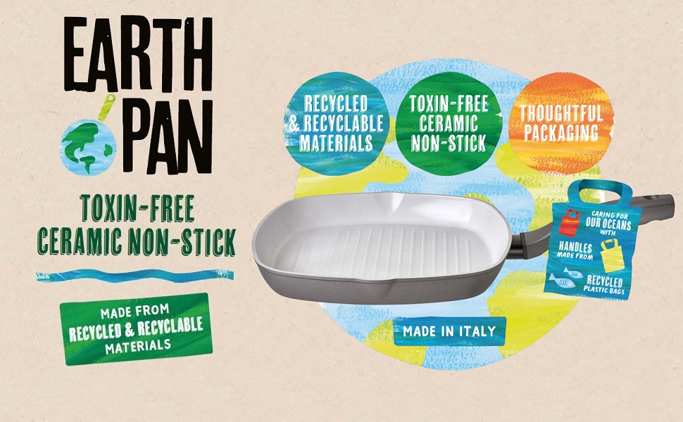 Prestige Earth Pan Stockpot Induction - Soup Pot 28cm / 7.5L - Non-Stick Ceramic, Recycled & Recyclable, Non-Toxic, Dishwasher Safe, Easy-Grip Handles Soup Pot 7.5 Liters