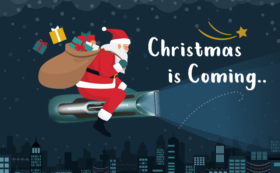 Електричний тример для тіла чоловічий Kensen з LED-підсвічуванням, водонепроникний IPX7, 100 хвилин роботи, зелений