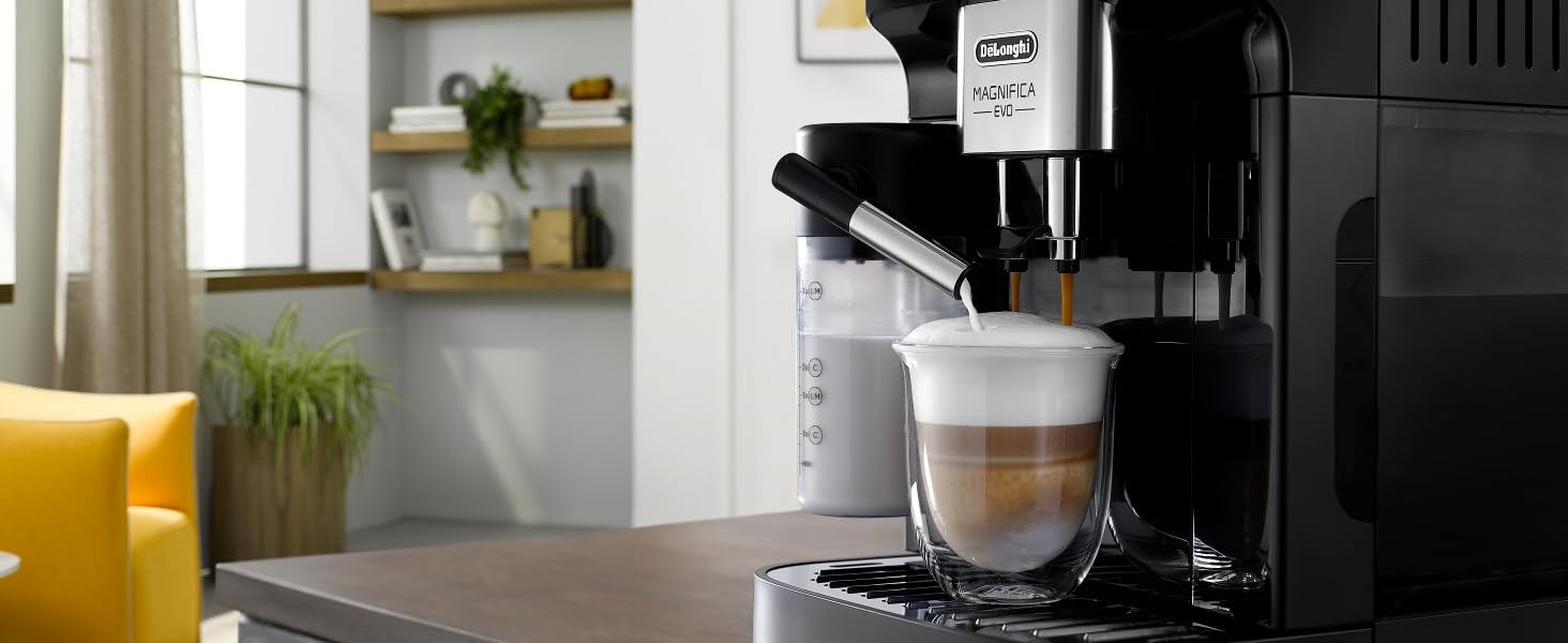 Кавомашина De'Longhi Magnifica Evo ECAM 292.81.B з LatteCrema, 7 програм, срібна