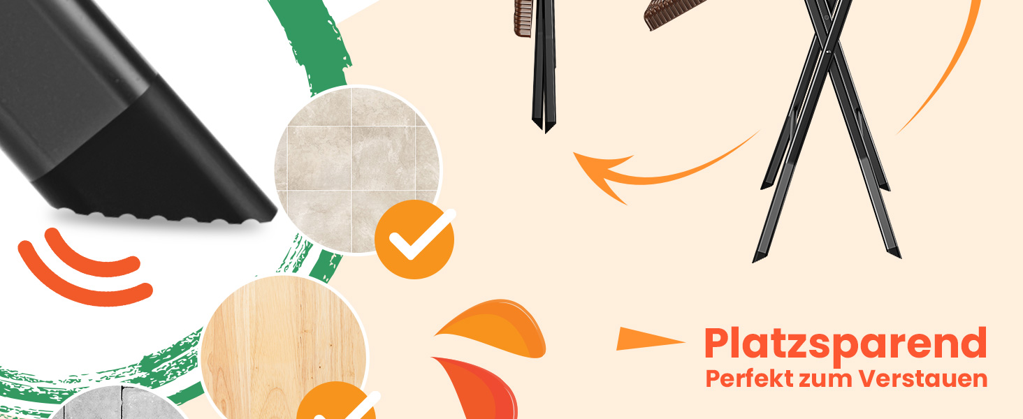 КЕССЕР® Балконний столик розкладний | Стійкий до погодних умов/УФ-стійкий | Балконні меблі з покриттям зі сталі та ротангу | Садовий стіл для вулиці | Меблі для саду з 6 фетровими підставками | Бістро-стіл витримує до 100 кг | Ротанг, білий