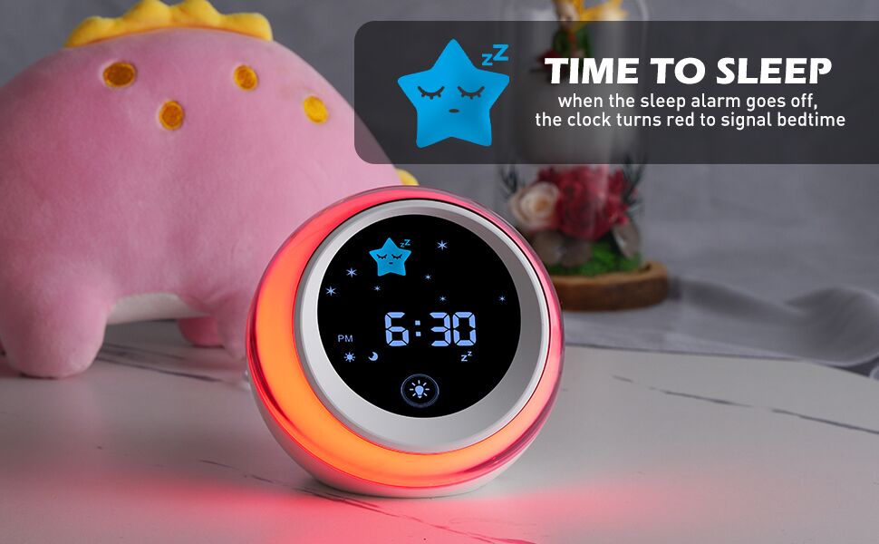 Дитячий тренер сну TIMEFUN, будильник з нічником і таймером для школярів, для дівчаток і хлопчиків