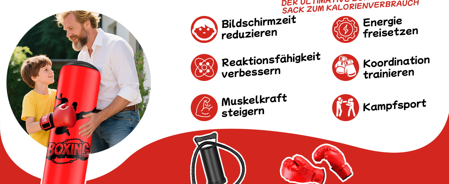 Дитячий боксерський мішок Ninonly Standbox 160см з рукавичками. Міцний PVC, для карате, тхеквондо. Подарунок для дітей 3-12 років