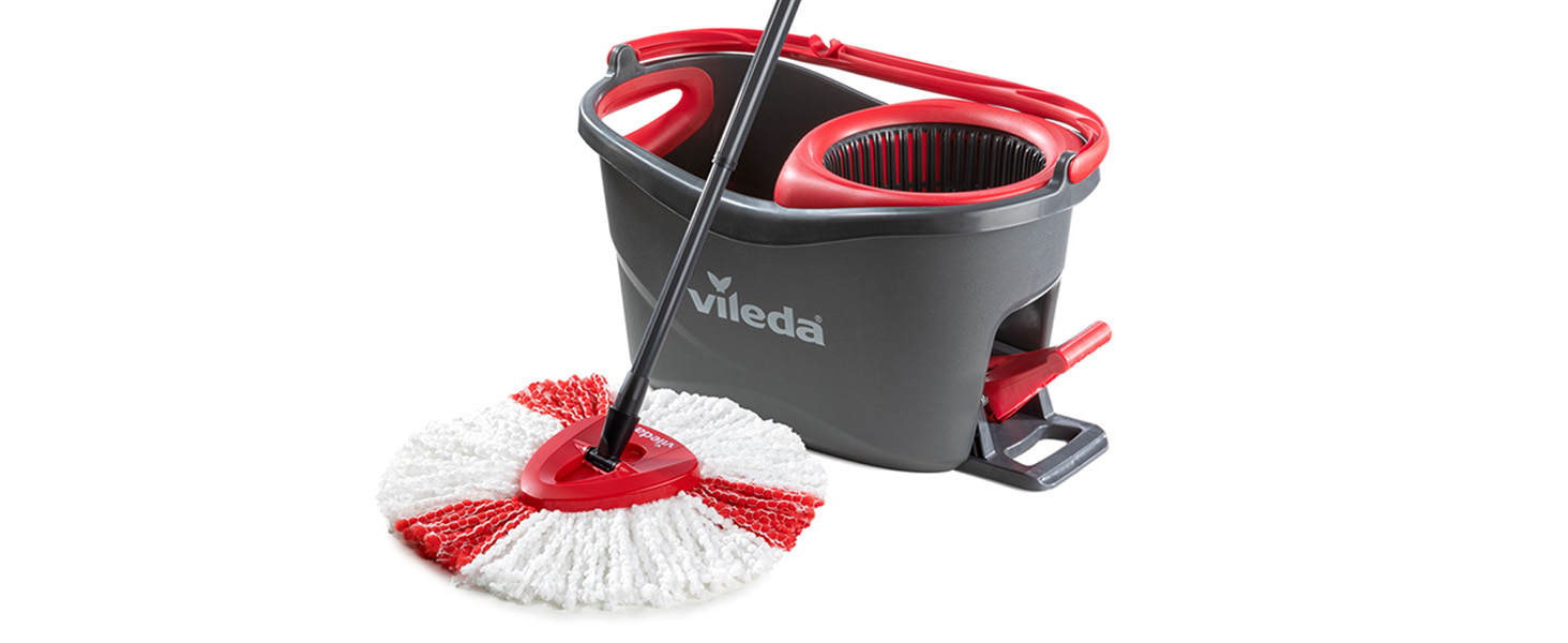 Набір для миття підлоги Vileda Turbo Wischmopp: мікрофібра, телескопічний стілець, відро з віджимом, для всіх поверхонь