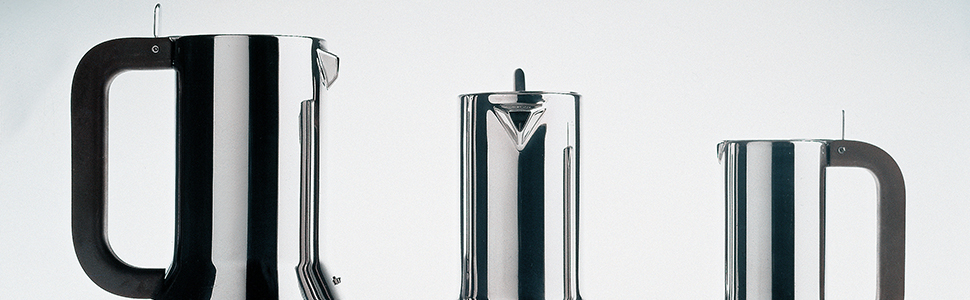 Еспресо-машина Alessi 9090/M з нержавіючої сталі, 10 чашок, срібна