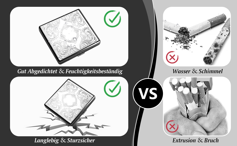 Алюмінієве тютюнопакувальник срібного кольору на 20 сигарет - 2 шт.