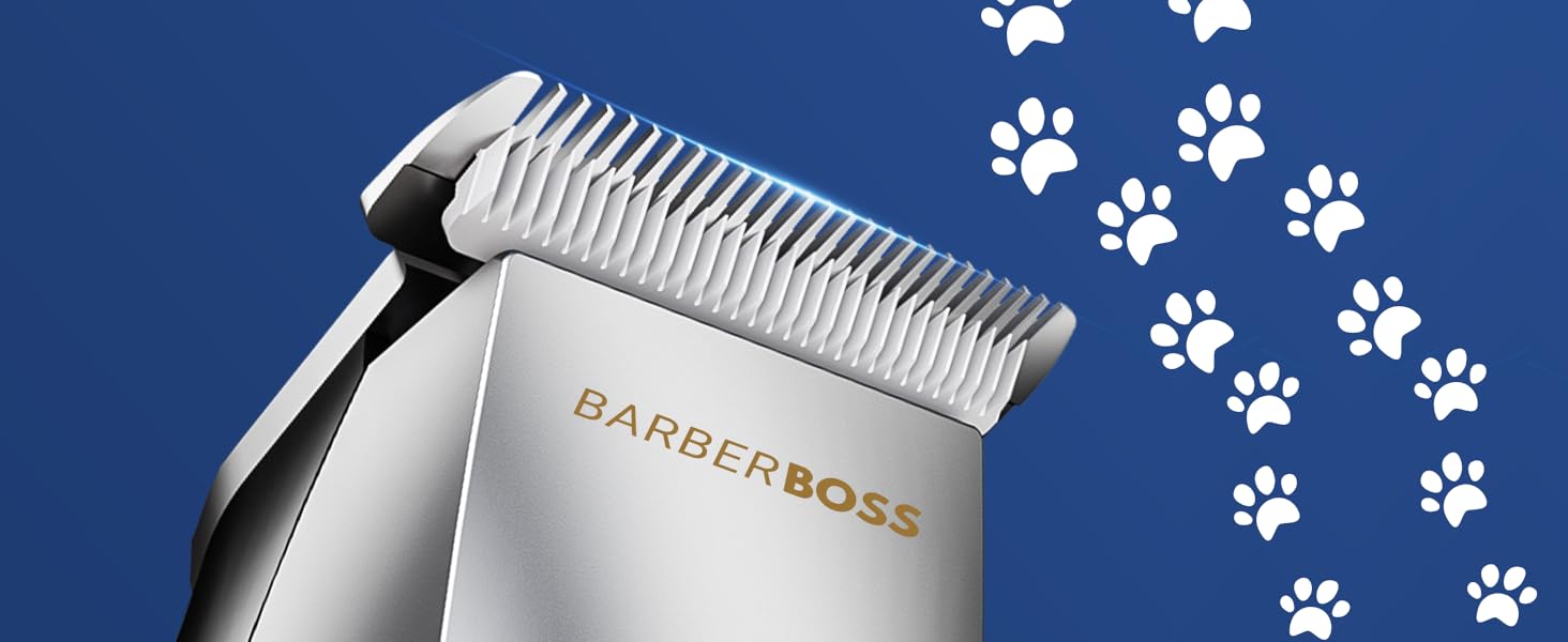 Набір для грумінгу тварин BarberBoss: професійна собача машинка для густого волосся, триммер для заплутаного хутра, безшумна та водонепроникна