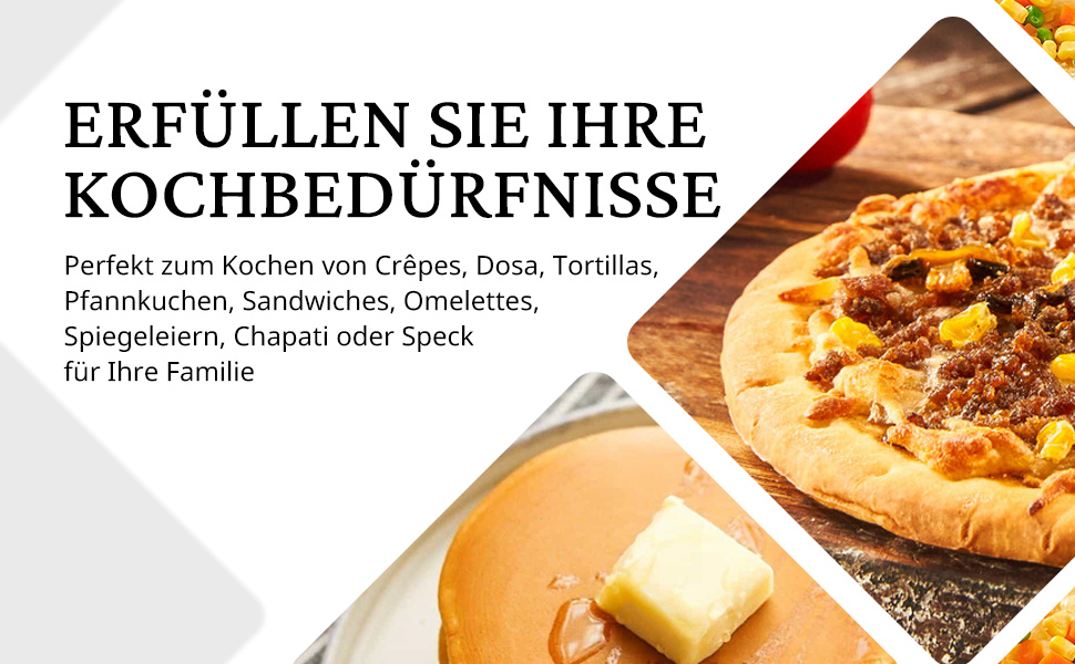 Сковорода для млинців KOKHUB з нержавіючої сталі 28 см з антипригарним покриттям та стільниковим малюнком, для індукційних, електричних та газових плит