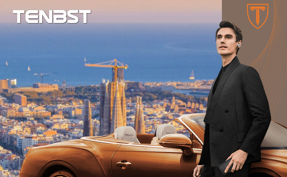 Чоловічий гаманець TENBST з відділом для дрібниць та захистом RFID, Slim Wallet, картхолдер, гаманець-картхолдер, 10 відділень для карток, помаранчевий (помаранчево-чорний)