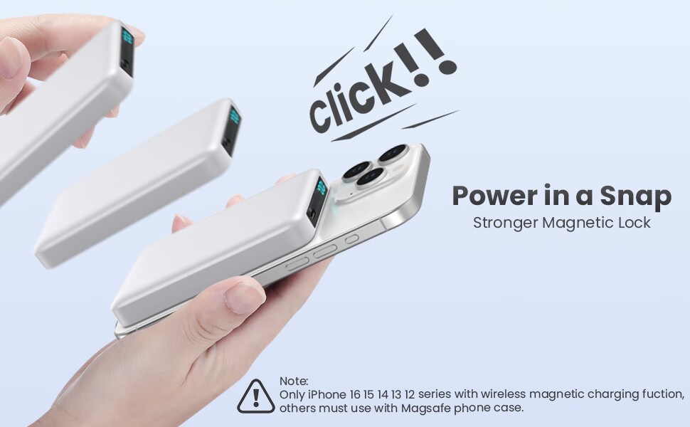 Power Bank HETP 10800mAh з бездротовою зарядкою MagSafe (рожевий)