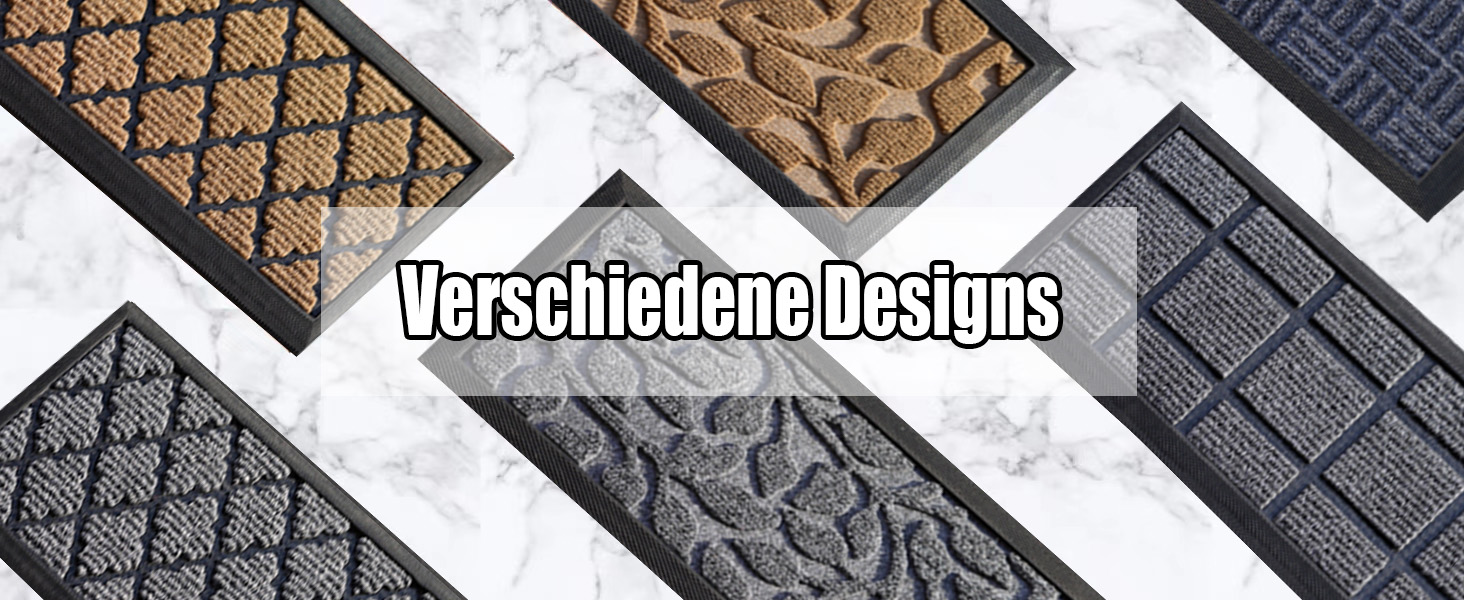 Гумові килимки на сходи зовнішні Aucuda, 6 шт., 76x22 см, сірі, антиковзкі, вологостійкі, теплоізоляційні для вулиці