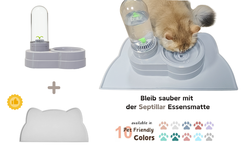 Автоматичний поїльник для котів та собак, 580 мл, фонтанчик для тварин з фільтром (сірий)