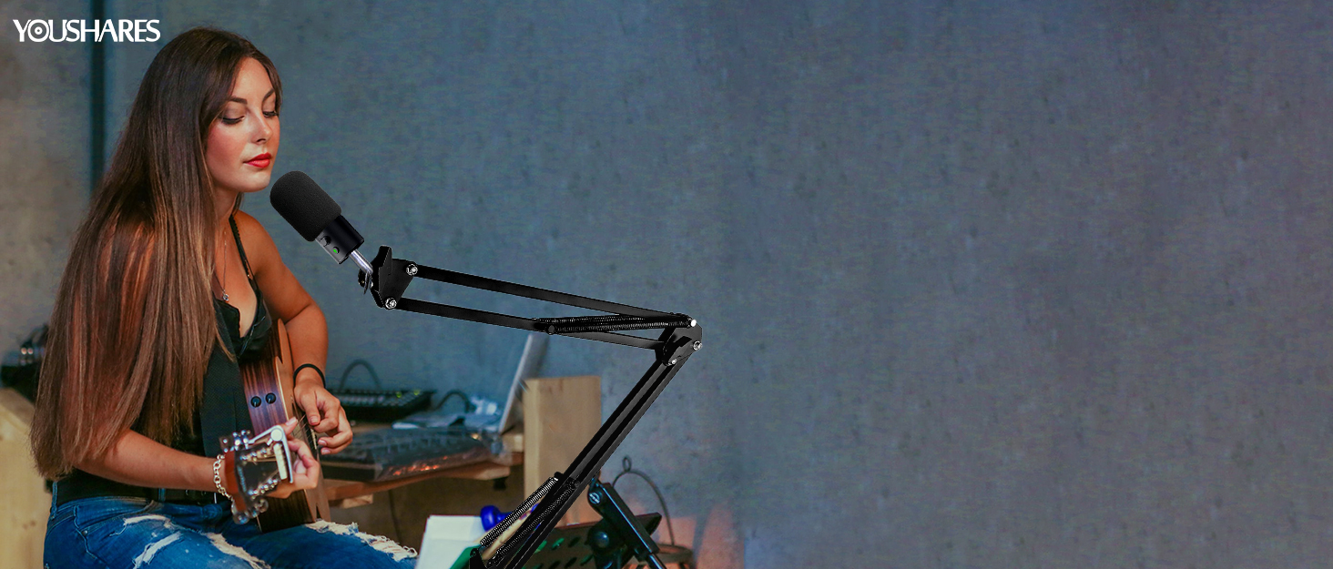 Кріплення для мікрофона Blue Snowball iCE, Popschutz та гнучкий канал для кабелів, сумісний з кріпленням Blue Snowball від YOUSHARES