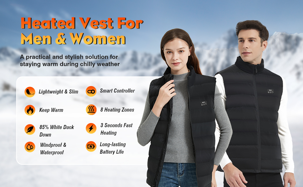 Жилет гріючий чоловічий з акумулятором 10000mAh