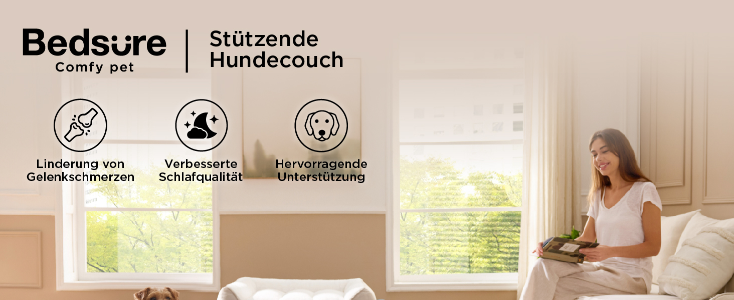 BEDSURE Лежанка для собак великих порід - 106x76 см, товста, з водонепроникною наволочкою, антиковзаюча, з м'якого плюшу Sherpa, темно-сіра