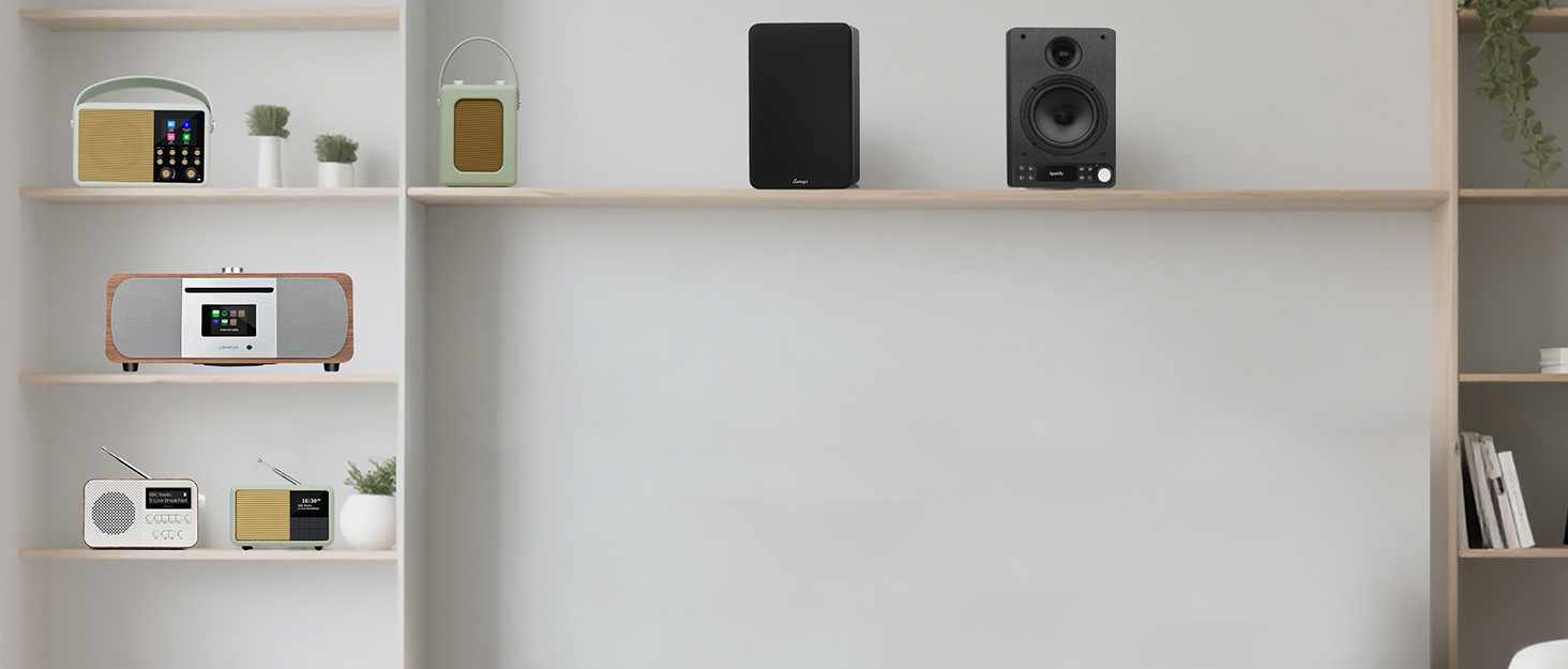 Портативний цифровий радіоприймач LEMEGA PR2-Max DAB+/FM з Bluetooth 5.3, живлення від батарейок AA, чорний