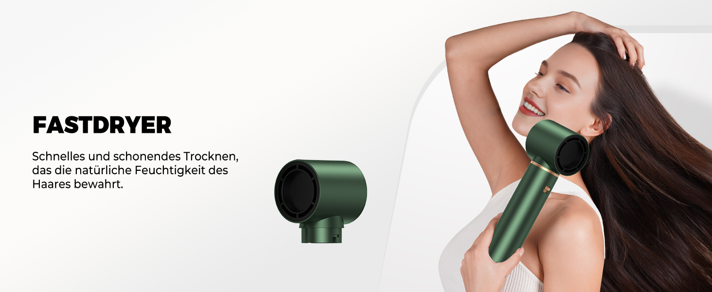 OKWRAP Haarstyler 5-в-1: Airbrush, фен, локони, випрямлення, об'єм - набір для волосся (зелений)