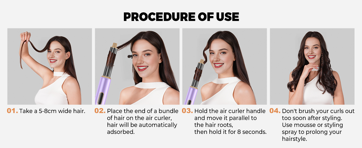 Фен-щітка Pro Airstyler 5 в 1: 1000W, іонізація, 30мм насадка для локонів, сушка, укладка, випрямлення. Violet