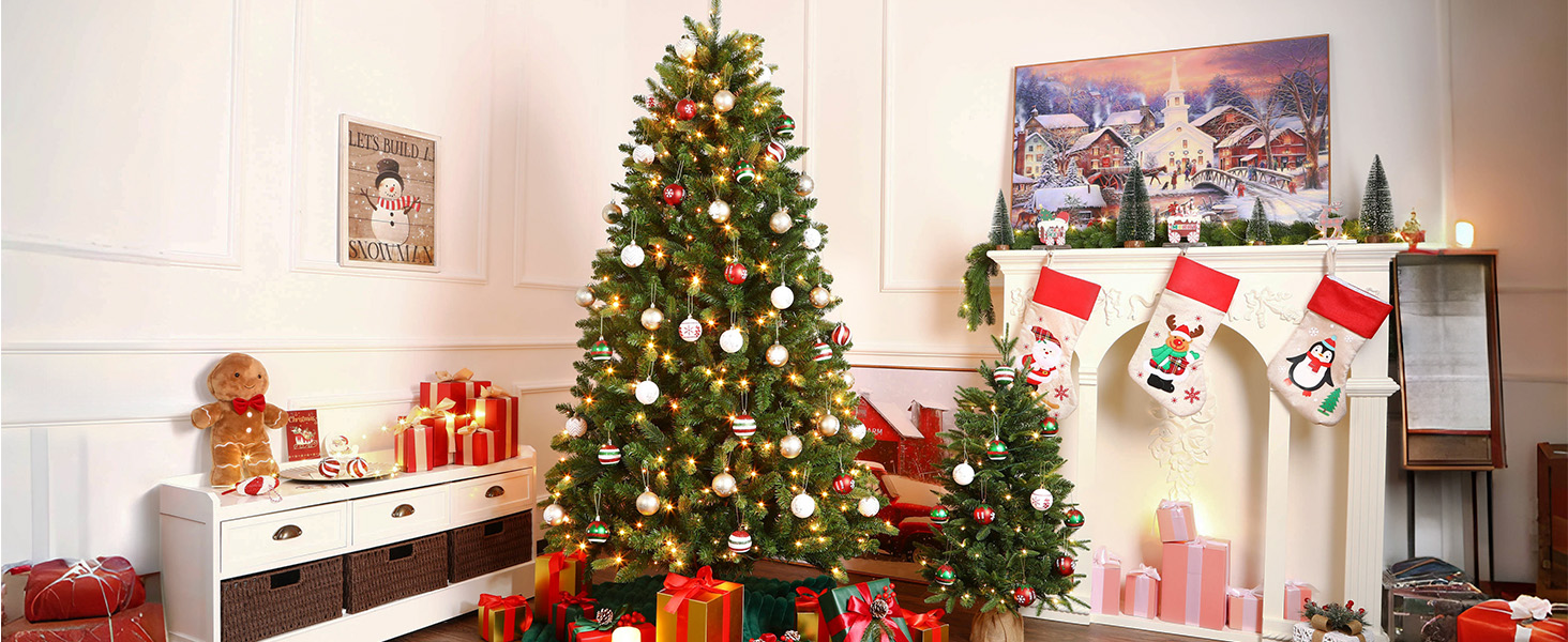 Набір прикрас для ялинки Shareconn 30 шт. 60 мм (Червоний & Золотий)