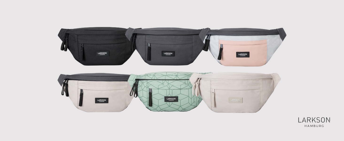 Сумка на пояс LARKSON для жінок та чоловіків, бежева (Ole) - спортивна, для активного відпочинку, міста, фестивалів. Стильна сумка через плече, водонепроникна, пісочний колір.