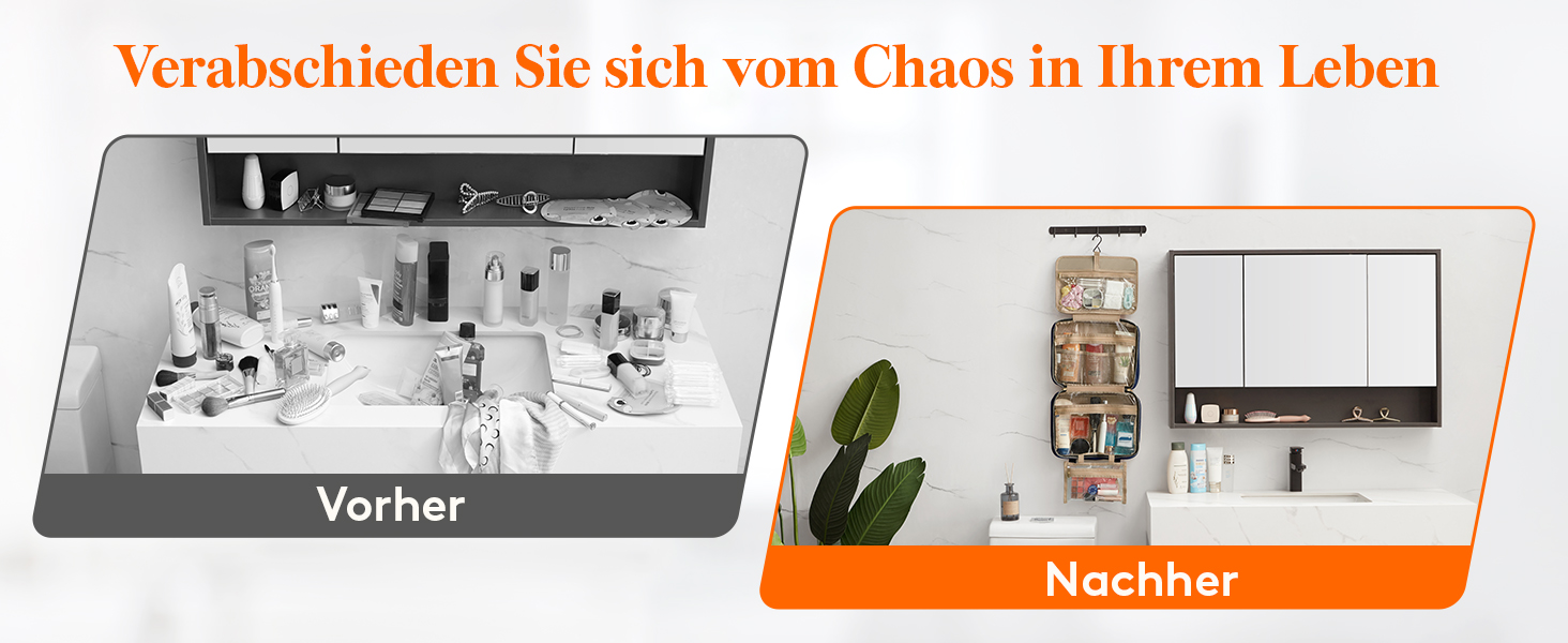 Чохол для туалетних аксесуарів Lifewit для подорожей, великий органайзер для косметики з гачком, прозорий, м'ятно-зелений (L)