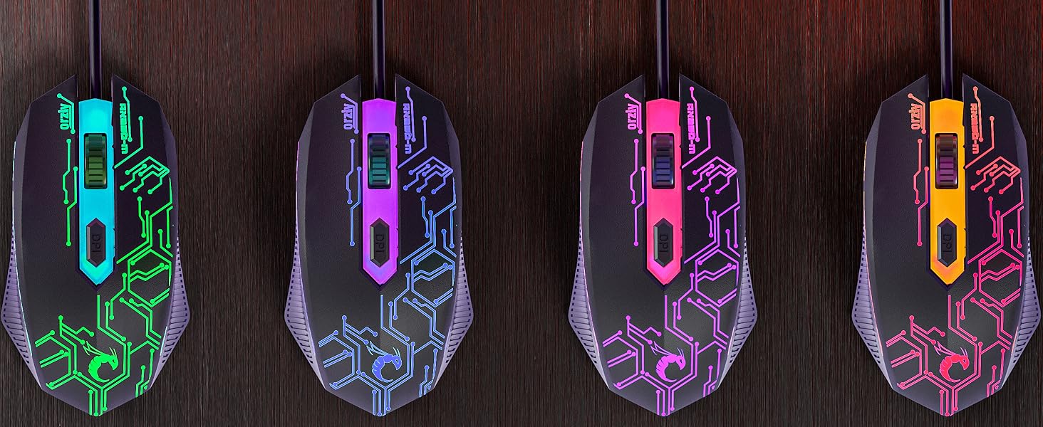 Ігровий набір Orzly RX250 4 в 1: клавіатура, миша, навушники та килимок для миші - RGB підсвічування, QWERTZ DE, чорний