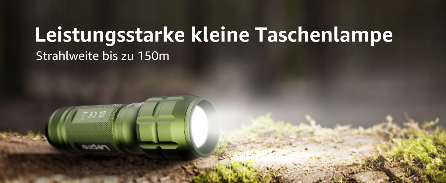 LED ліхтарик Lighting EVER: компактний, яскравий, з регулюванням фокусу. Водонепроникний ліхтарик для дітей, кемпінгу, відпочинку на природі та надзвичайних ситуацій (зелений, 1 шт.)