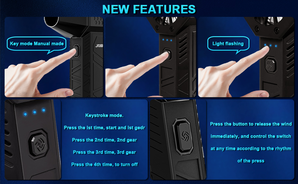 Пилляк від стисненого повітря JNBGTU, міні-фен Jet Dry, 130000 об/хв, для чищення ПК, клавіатури, авто, диванів, заміна балончика з повітрям (X3)