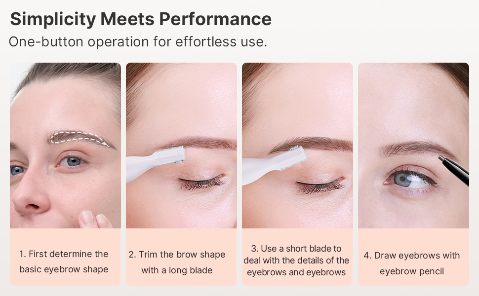 TOUCHBeauty AG-1658W: Професійний триммер для тіла та обличчя (білий) - для носа, брів, вух та обличчя